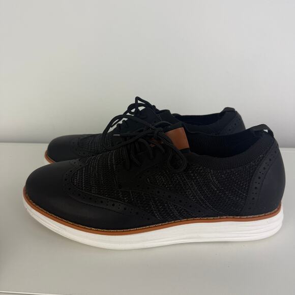 Bruno Marc Mens KnitFlex SmartCraft Mesh Oxfords Lace-Up Black/White Shoes 10.5 - Picture 2 of 10